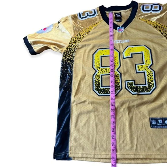 Nike NFL OnField Pittsburg Steelers Stitched Black Gold Jersey #83 Miller, Sz 40 - Picture 9 of 10